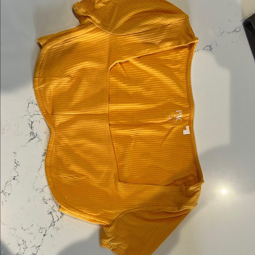 PacSun Mustard Ribbed Top